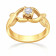 Mine Diamond Studded Gold Casual Ring FRHRT10379
