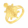 Malabar 22 KT Gold Studded Casual Ring FRNOSKY605