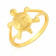 Malabar 22 KT Gold Studded Casual Ring FRNOSKY607