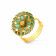 Precia Gemstone Studded Cocktail Gold Ring FRPRGRGHRGA018
