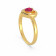 Precia Gemstone Studded Casual Gold Ring FRPRHDPRRGA012