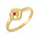 Precia Gemstone Studded Casual Gold Ring FRPRHDPRRGA014