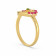 Precia Gemstone Studded Casual Gold Ring FRPRHDPRRGA017