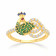 Malabar 22 KT Gold Studded Casual Ring FRSKYDZ098