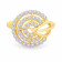 Malabar 22 KT Gold Studded Casual Ring FRSKYDZ106