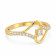 Malabar 22 KT Gold Studded Casual Ring FRSKYDZ119
