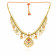 Precia Gemstone Studded Semi Long Gold Necklace HBDAAAAELZEF