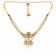 Precia Gemstone Studded Semi Long Gold Necklace HBDAAAAELZHQ