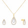 Mine Diamond Studded Casual Gold Pendant Set PSHKPPSC2758OEB