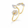 Mine Diamond Studded Multi Finger Gold Ring IJRCX02377XX