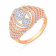 Mine Diamond Studded Broad Rings Gold Ring KFRCR01005