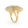 Mine Diamond Studded Cocktail Gold Ring MBRG00768