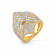 Mine Diamond Studded Cocktail Gold Ring MBRG00769