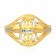 Malabar 22 KT Two Tone Gold Studded Broad Ring MHAAAAAHIYPY