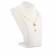 Malabar 22 KT Two Tone Gold Studded Semi Long Necklace NBJNKNO028