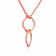 Malabar 18 KT Rose Gold Studded Semi Long Necklace NEGEDZRUCPT172