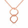 Malabar 18 KT Rose Gold Studded Semi Long Necklace NEGEDZRUCPT172