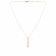 Malabar 18 KT Rose Gold Studded Semi Long Necklace NEGEDZRUCPT175