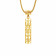 Malabar 18 KT Rose Gold Studded Semi Long Necklace NEGEDZRUCPT175