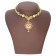 Precia Gemstone Studded Close to Neck Gold Necklace NEPRGNFLSJA033
