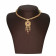 Precia Gemstone Studded Close to Neck Gold Necklace NEPRGNFLSJA043