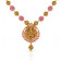 Precia Gemstone Studded Semi Long Gold Necklace NEPRHDOSSPA016