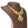 Precia Gemstone Studded Close to Neck Gold Necklace NEPRPHRUSDA025