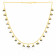 Malabar 22 KT Gold Studded Semi Long Necklace NKCOVM1003