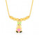Starlet 22 KT Gold Studded Necklace For Kids NKKDNOSG004