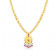 Malabar 22 KT Gold Studded Semi Long Necklace NNKTH044