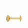 Malabar Gold Screw Nosepin NPDSDZ014