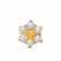 Malabar Gold Studded Floral Nosepin