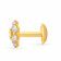 Malabar Gold Studded Floral Nosepin