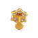Malabar Gold Studded Floral Nosepin