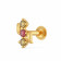 Malabar Gold 3 Stone Nosepin