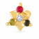 Malabar Gold Tri Colour Stone Nosepin