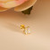 Malabar Gold 3 Stone Floral Nosepin