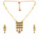 Ethnix 22 KT Gold Studded Semi Long Necklace Set NSANDAAAAABOPC