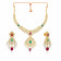 Era Uncut Diamond Studded Semi Long Gold Necklace Set NSNEERHDCESDA380
