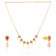 Precia Gemstone Studded Semi Long Gold Necklace Set NSSNGGM005