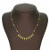 Precia Gemstone Studded Semi Long Gold Necklace NYM233