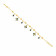 Precia Gemstone Studded Charms Gold Bracelet NYO119