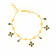 Precia Gemstone Studded Charms Gold Bracelet NYO119
