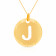 Malabar Gold Circle Motif J Alphabet Two-in-One Rakhi and Pendant