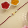 Malabar Gold Circle Motif K Alphabet Two-in-One Rakhi and Pendant