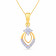 Mine Diamond Studded Casual Gold Pendant PDGEN11090