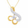Mine Diamond Studded Casual Gold Pendant PDGEN11122