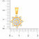 Mine Diamond Studded Casual Gold Pendant PDHRT10251