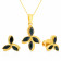 Precia Gemstone Studded Casual Gold Pendant Set PSDCL1493
