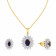 Mine Diamond Studded Casual Gold Pendant Set PSJGPPS14310A0A